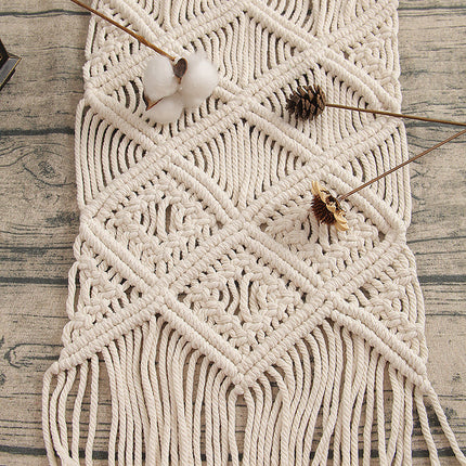 Nordic Woven Table Runner Hand-woven Table Blanket Wedding Banquet Decoration Tablecloth Eco-friendly Cotton Rope