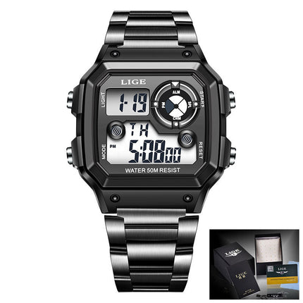 Electronic Watch Unisex Watch Luminous Display Watch Multifunctional