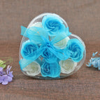 Blue and white