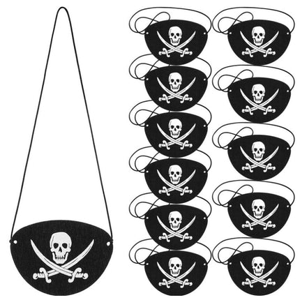 Halloween Pirate Captain Cosplay Costume Accessories Colony Pirate Hat Single Eye Patch For Halloween Kids Birthday Party Decor