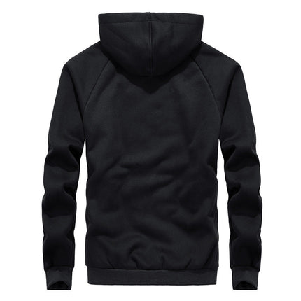 Men's New Hooded Plus Velvet Plus Size Cardigan Sweater Zipper Top