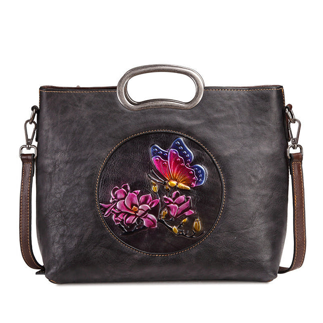 Shoulder Bag Ladies Handbags European And American Embossed Handmade Bags