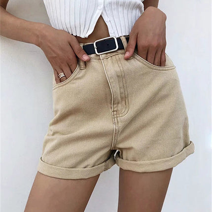 Summer New Denim Shorts Sexy Bag Hip Curled Denim Hot Pants