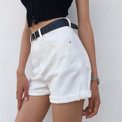 Summer New Denim Shorts Sexy Bag Hip Curled Denim Hot Pants