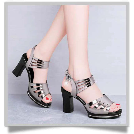 Fish Mouth Shoes Rome Waterproof Platform Women