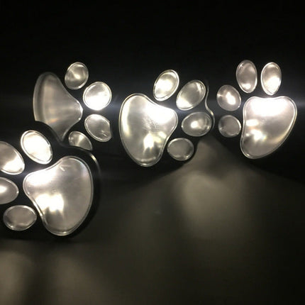 Led Solar Cute Cat Plug In The Ground Light 4 LED Bear Claw Scene Lights