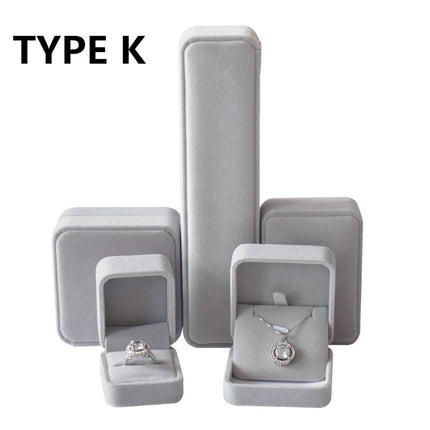 Jewelry Box Rounded Flannel Ring Pendant Bracelet Necklace Storage Packaging Gift Box Single Ring