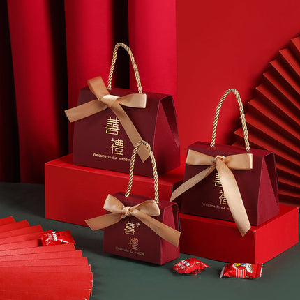 Wedding Candy Box Portable Chinese Style Wedding Candy Gift Box