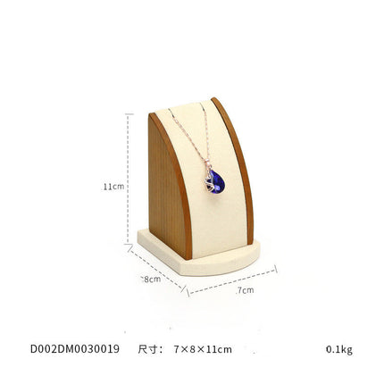 Jewelry Display Stand Factory Direct Necklace Pendant Curved Solid Wooden Jewelry