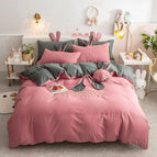 Plum / Fourpiece set of 2.0m bed she