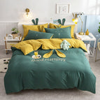 Green / Fourpiece set of 2.0m bed she
