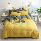 Yellow / Fourpiece set of 2.0m bed she