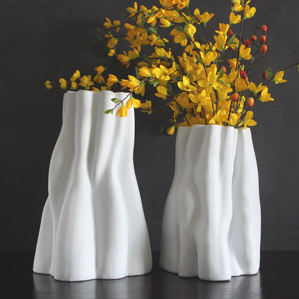 Model Room Living Room Entrance White Ceramic Biscuit Large Vase