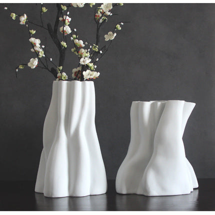 Model Room Living Room Entrance White Ceramic Biscuit Large Vase
