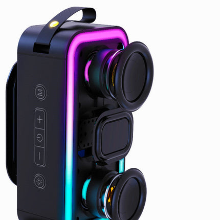 Bluetooth Speaker With Colored Lights, Dual Speakers, Household Ultra-large Volume