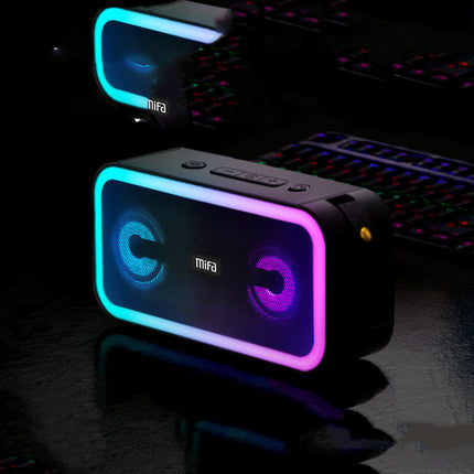 Bluetooth Speaker With Colored Lights, Dual Speakers, Household Ultra-large Volume