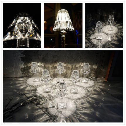 NEW Elegant Bedside or outside Diamond Acrylic Princess Table Lamp