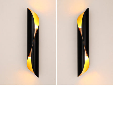 Modern Wall Lamp LED Aluminum AC Elegant Living Bedroom Decoration Black White