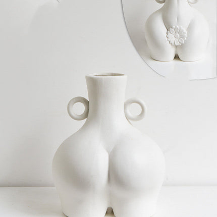 Nordic Human Body Ceramics Vases Home Decoration Accessories Office Dining Table Flower Arrangement Container Dried Flower Vases