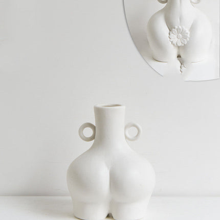 Nordic Human Body Ceramics Vases Home Decoration Accessories Office Dining Table Flower Arrangement Container Dried Flower Vases