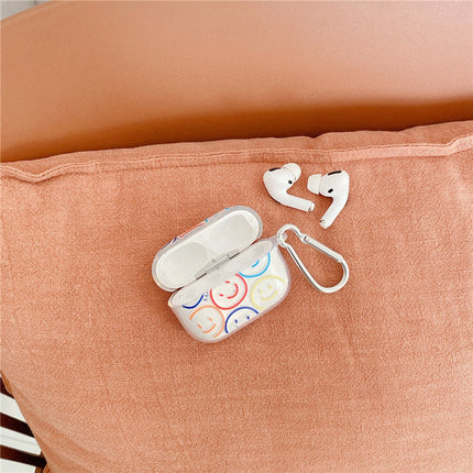 Compatible with Apple, Compatible with Apple , Earphone Case For Apple Airpods Pro 3 For AirPods 1 2 Fashion Colorful Smile Face Soft IMD Full Cover Shell For AirPods 1 2 Case