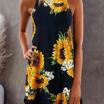 Women's Dress Summer New Product Printed Camisole Mid Length Skirt
