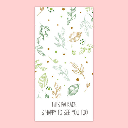 Green Leaf Rectangular Sticker Gift Box