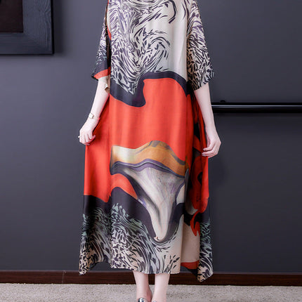 Crepe De Chine Silk Plus Size Dress