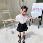 White shirt and black shorts / 80cm