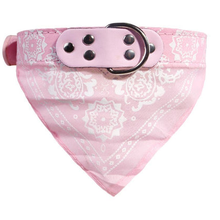Printed triangle scarf saliva towel small dog collar