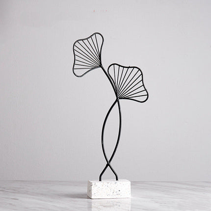 Iron Terrazzo Leaf Style Table Top Decoration
