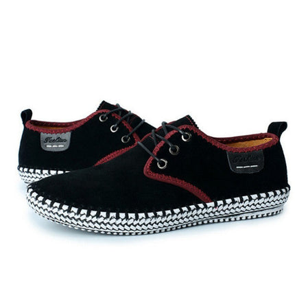new casual shoes large size leather shoes handmade leather stitching men's shoes