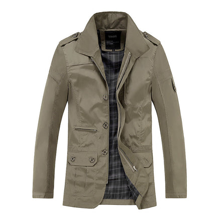 Plus size men's trench coat
