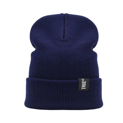 TRUE autumn and winter warm woven standard knitted hat ski caps headband cloth wool hat