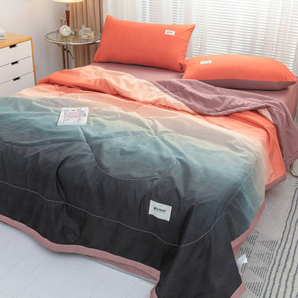 Machine Washable Printed Summer Quilt Four-piece Bedding Set