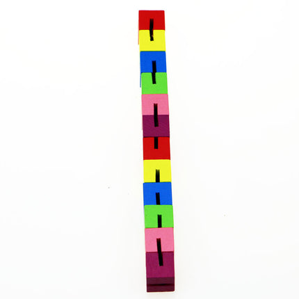 Mini Small Cube String Wooden Building Block Educational Toy