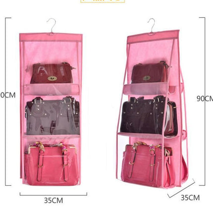 Three-dimensional Six-grid Storage Bag Storage Bag Creative Sundries Bag Daily Storage Non-woven Hanging Dust Bag