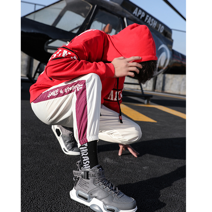 New spring and autumn couples tide high shoes Korean version of the wild sports shoes women hip-hop thick bottom shoes men