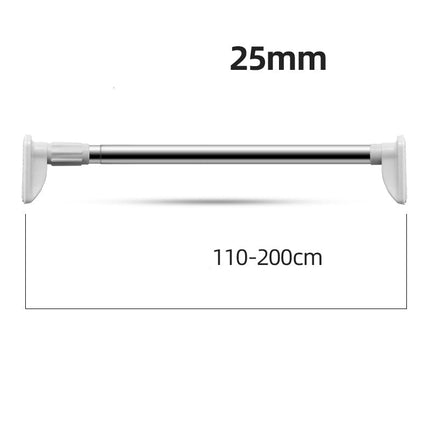 Built-In Spring Stainless Steel Non-Perforated Clothes Rail