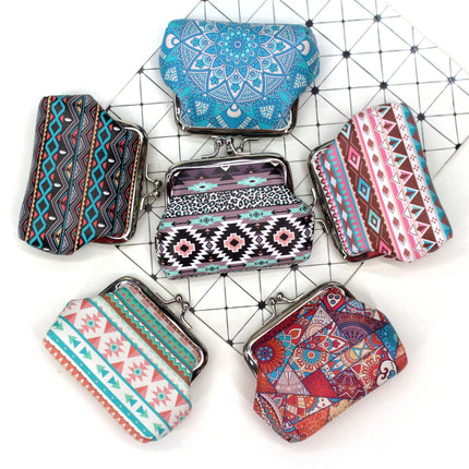 Ethnic style print creative ladies coin purse