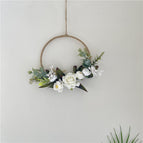 White rose wreath