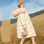 White fox fur collar / 130cm