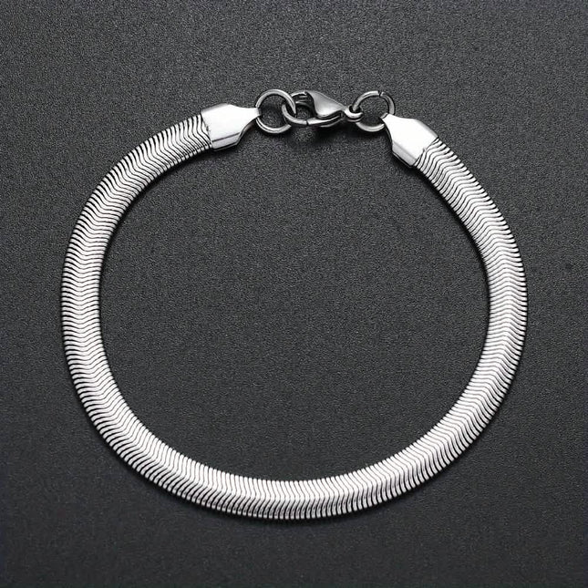 6mm Stainless Steel Snake Chain Bracelet – Unisex