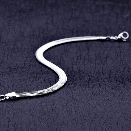 6mm Stainless Steel Snake Chain Bracelet – Unisex