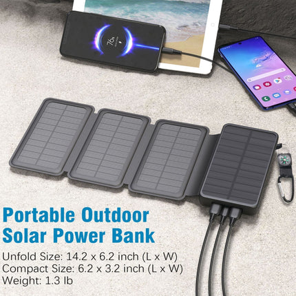 Folding Fast Charge Solar Charging Unit 20000 MA Large Capacity Portable Outdoor Folding Mobile Power Supply