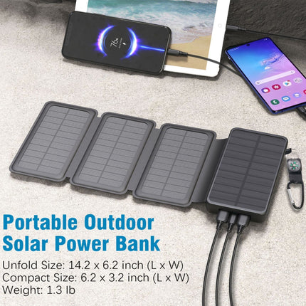 Folding Fast Charge Solar Charging Unit 20000 MA Large Capacity Portable Outdoor Folding Mobile Power Supply