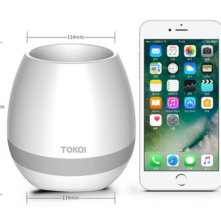 Touch-sensitive music vase desktop audio