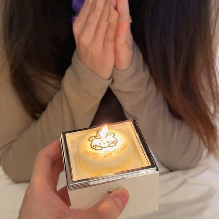 Valentine's Day Girlfriend Bear Cake Flip Ring Box