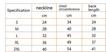 Winter Clothing Cotton Coat Dog Clothes Chest And Back Size Casual Cotton-padded Jacket Pet's Chest-back