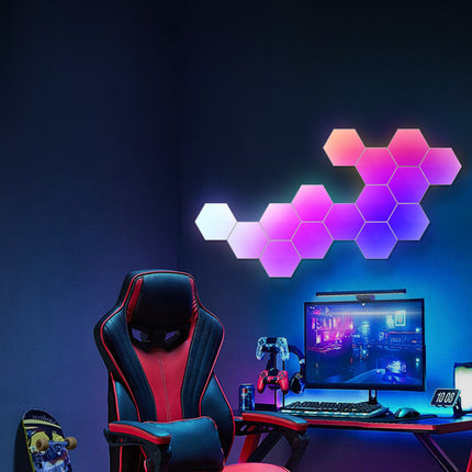 Graffiti Hexagonal Quantum Lamp Bedside Lamp Wall Lamp E-sports Ambience Light Smart Honeycomb Lamp